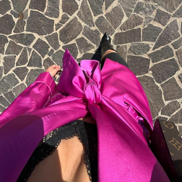 Zara TIED SATIN EFFECT BLAZER bloggers favorite - Picture 7 of 16